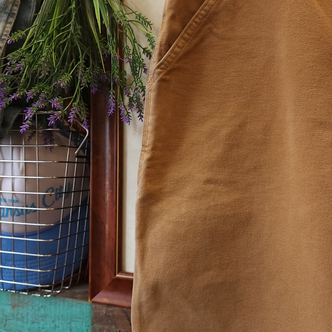 칼하트 싱글니 카펜터 워크팬츠 브라운 덕캔버스 36x34 상품이미지8