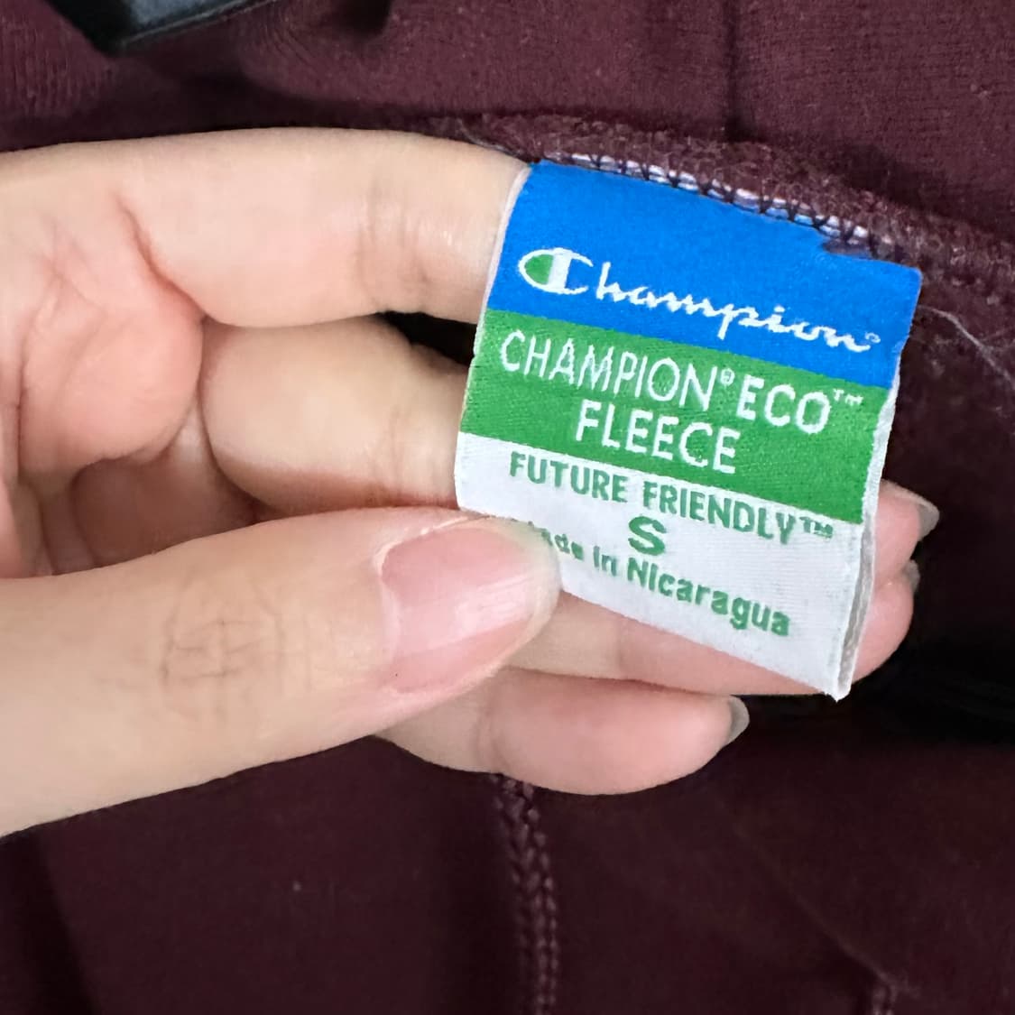 (M) 챔피온 하버드 버건디 후드티 상품이미지4