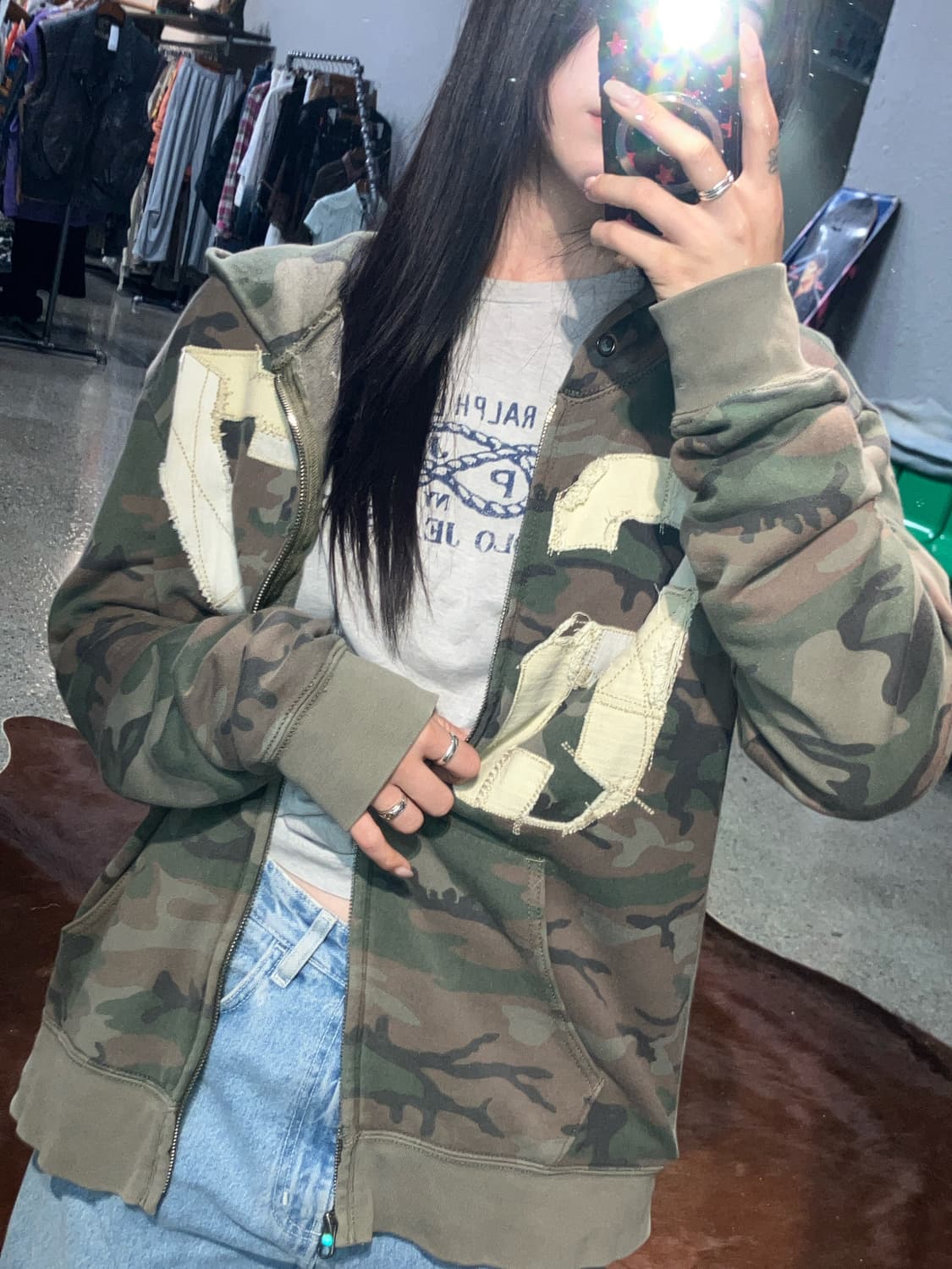 데님앤서플라이 카모플라쥬 후드집업 상품이미지3