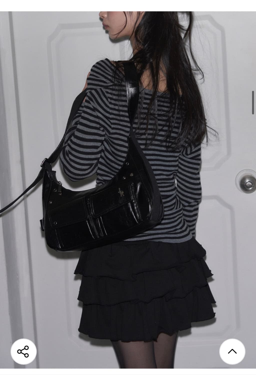 (새상품) 레더리 레이어링 숄더 앤 크로스백 [BLACK] 숄더백 상품이미지7