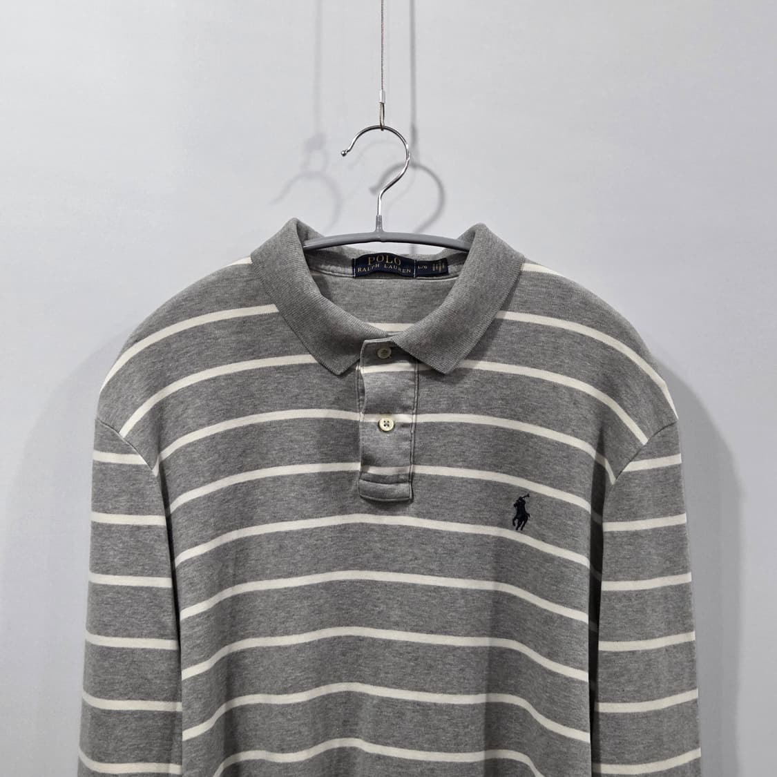 폴로랄프로렌 코튼 스트라이프 카라 롱슬리브 L 상품이미지2