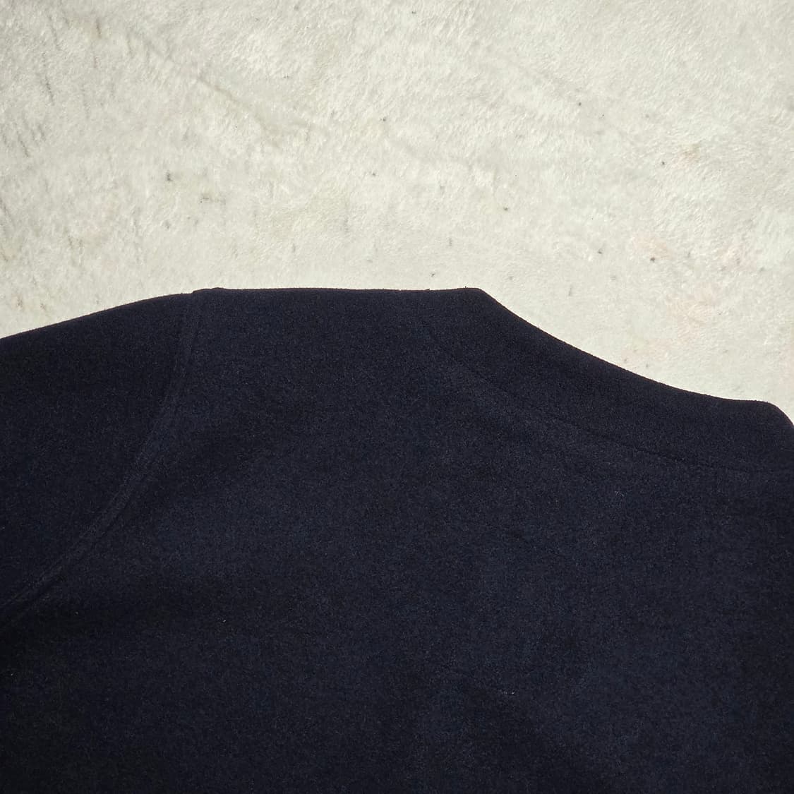 빈티지 네이비 논카라 포켓 숏 코트 상품이미지5