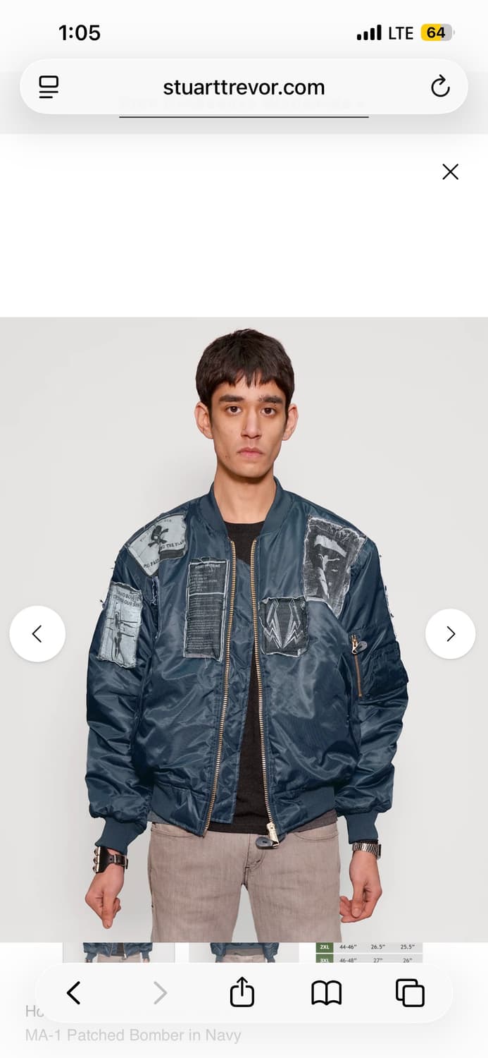 stuart trevor 올세인츠 빈티지 패치워크 봄버자켓 상품이미지1