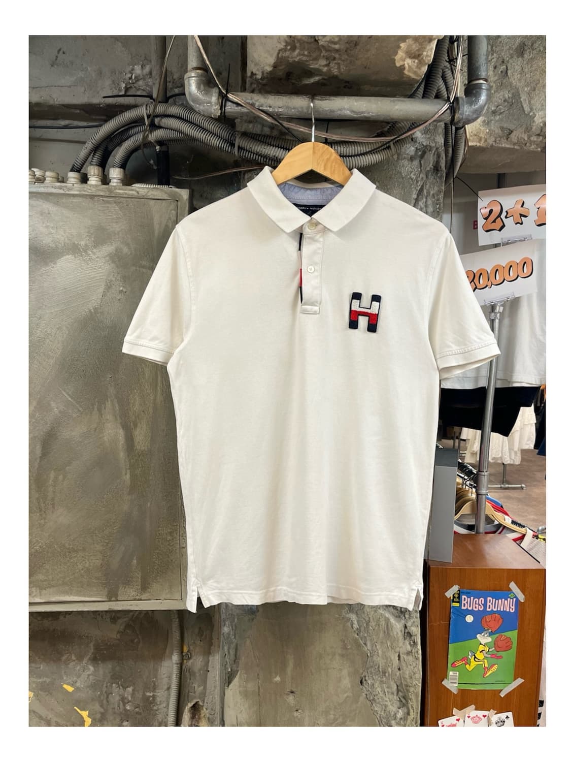 타미힐피거 반팔 카라티 화이트 L #csz4049 상품이미지1