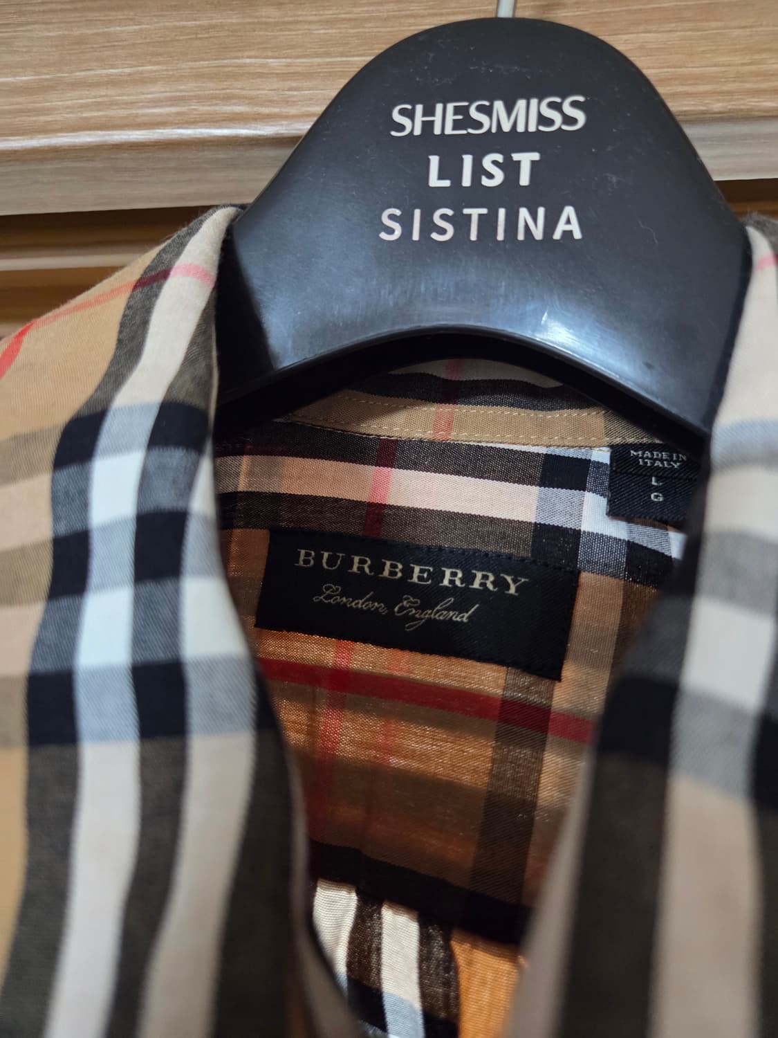 버버리 체크 셔츠 레인보우 포인트 상품이미지2