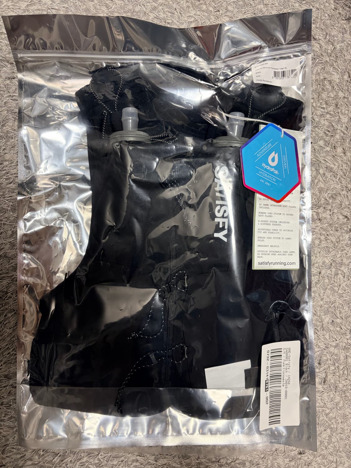 새티스파이 저스티스 코듀라 5L 하이드레이션 베스트 블랙 S-M 상품이미지2