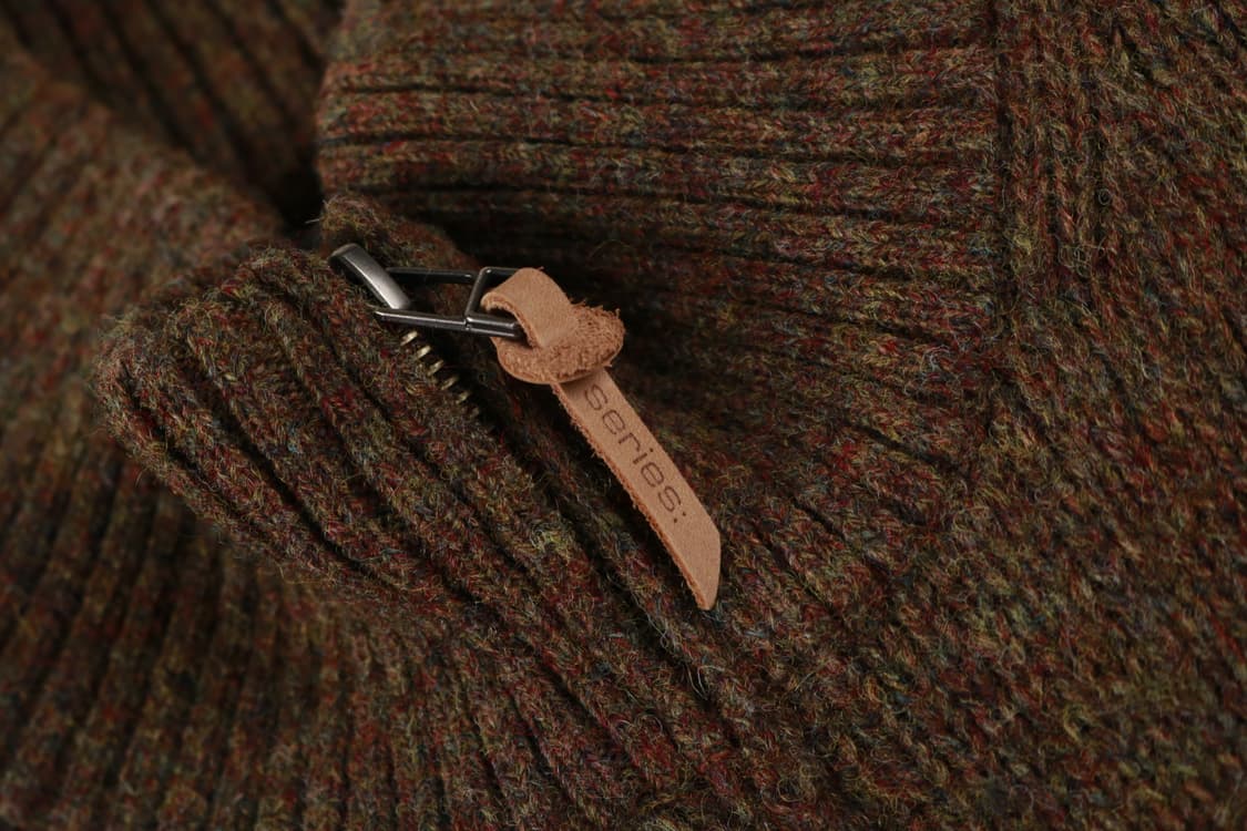 [L] 시리즈 울 배색 집업 가디건 상품이미지2