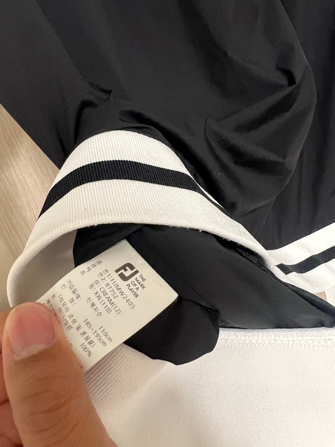 XXL) 풋조이 FJ HYPER 플렉스 바람막이 화이트/블랙 상품이미지5