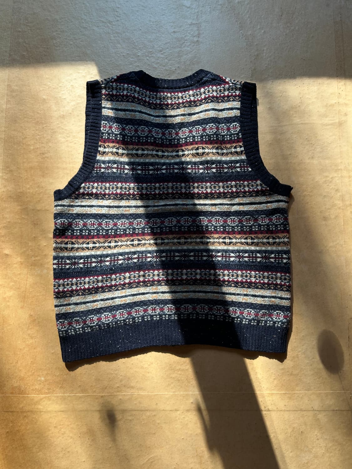 빈티지 페어아일 니트 베스트 상품이미지7