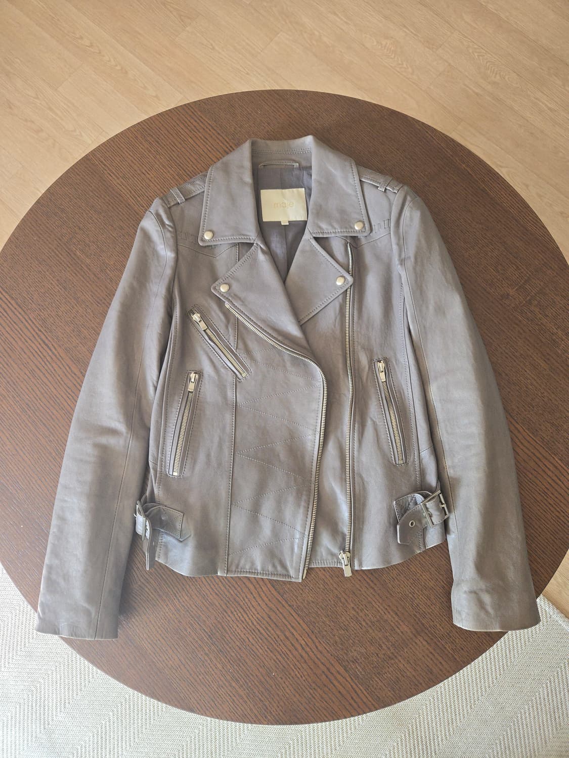 (44반) 마쥬 maje 램스킨 라이더 자켓 (애토프?) 상품이미지2