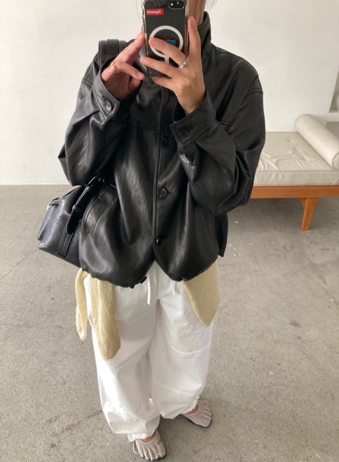 로맨티사이즈 레더자켓 상품이미지3