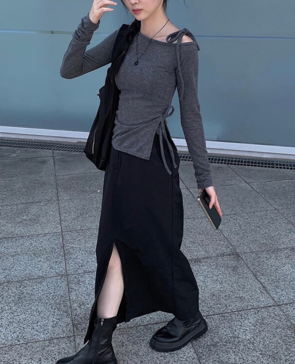 애니원모어 나일론 스커트 상품이미지1