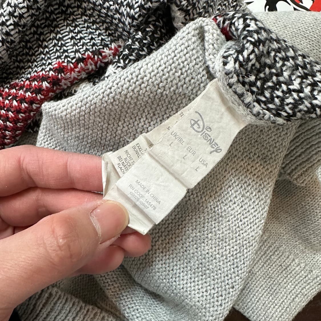 디즈니 미키 마우스 아크릴 니트 스웨터 L 상품이미지6