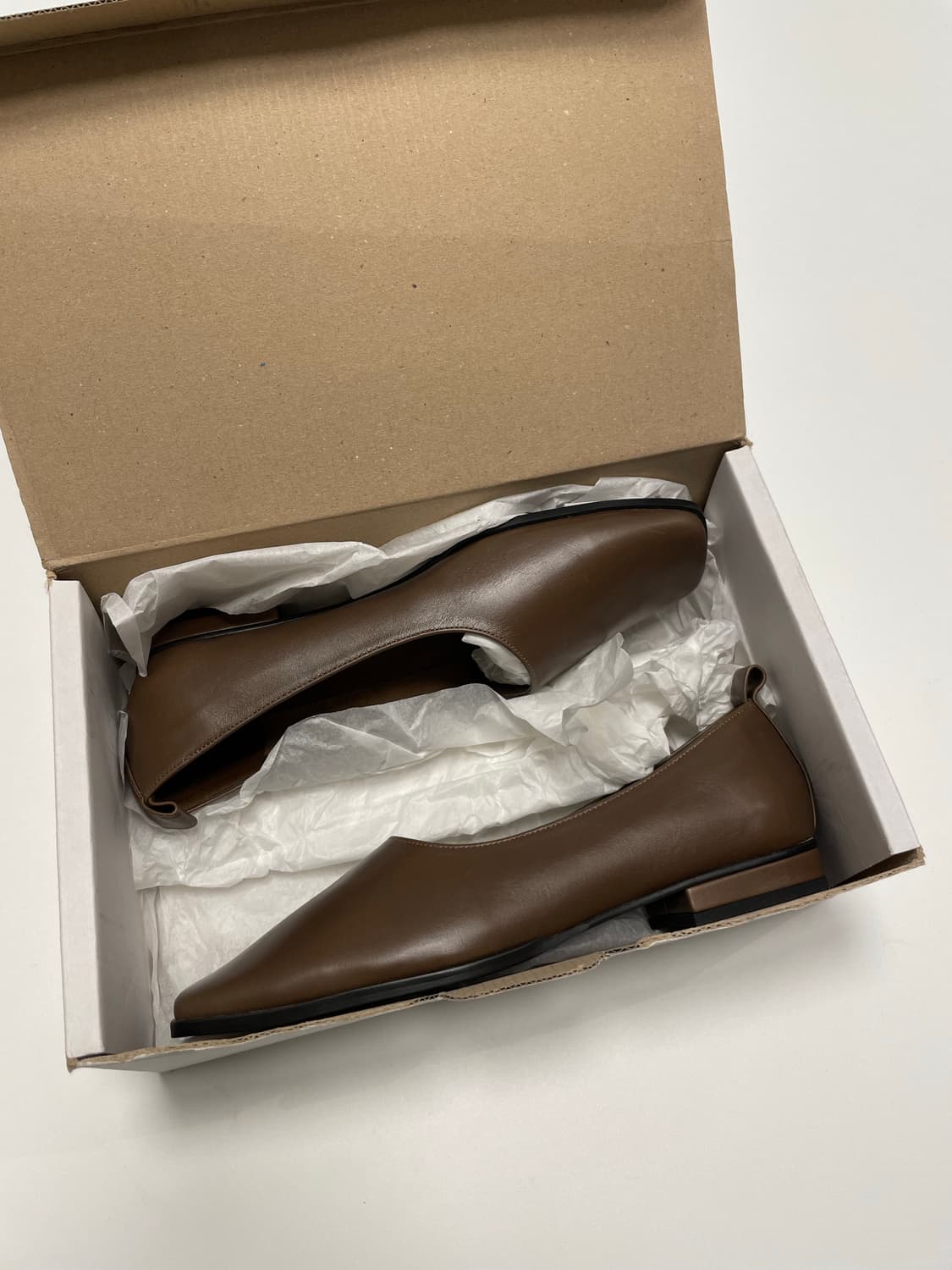 문달 moondal 토스트 플랫 슈즈 245 브라운 새상품 판매 상품이미지5