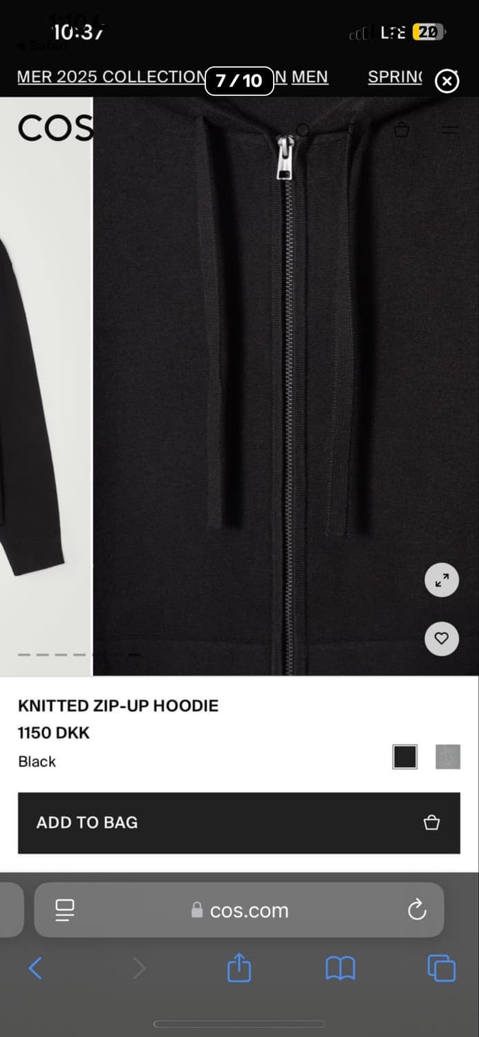 코스 니트 후드집업 s 상품이미지2