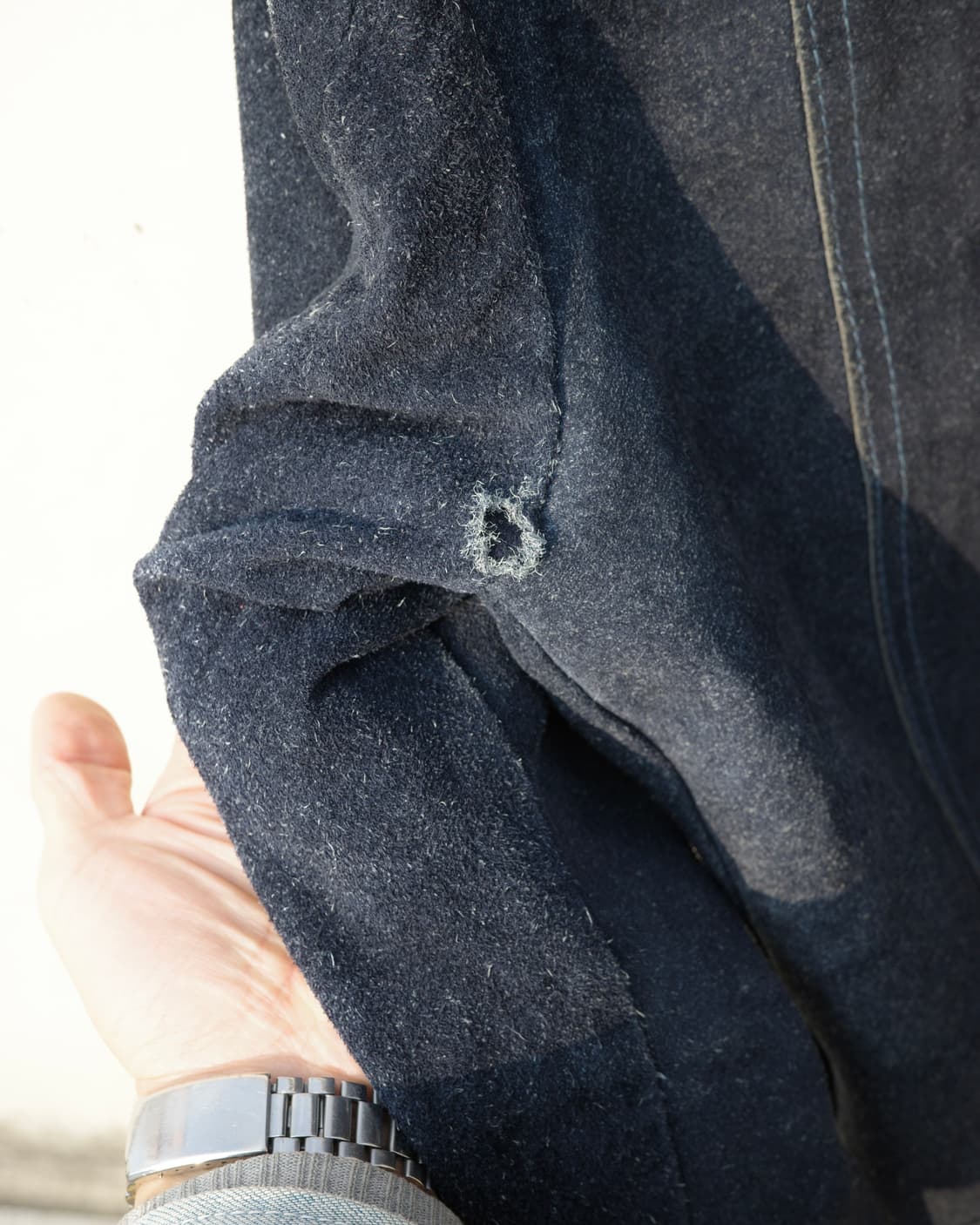 70s Ralph Edwards 슬럽 네이비 스웨이드 자켓 상품이미지6