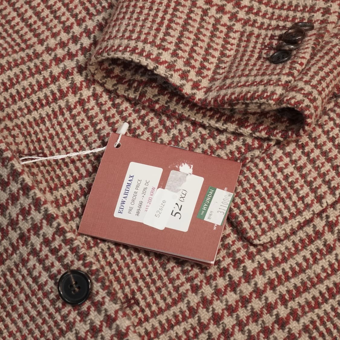 에드워드맥스 울 체크 자켓 상품이미지8