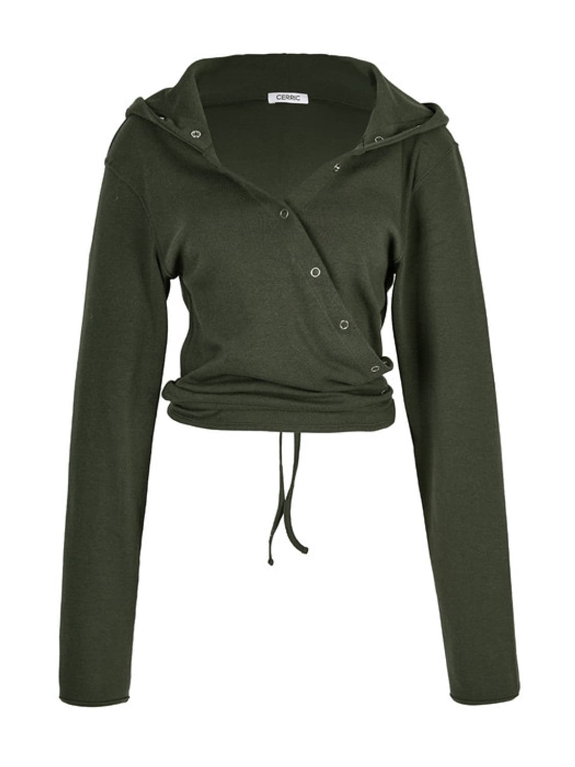세릭 WRAP HOOD CARDIGAN 랩 후드 가디건 카키 상품이미지1