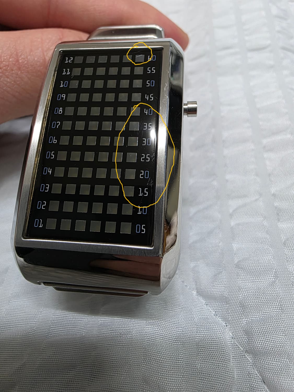 핌프 2세대 실버메탈 pimp LED 시계 상품이미지6