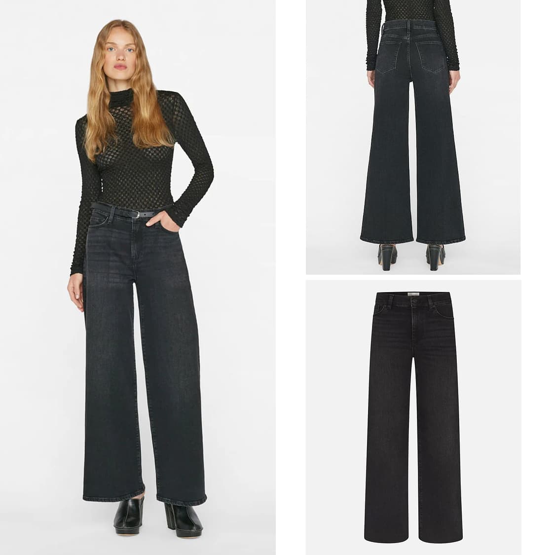 프레임 르 슬림 팔라쪼 블랙 데님 진 (24) 상품이미지2