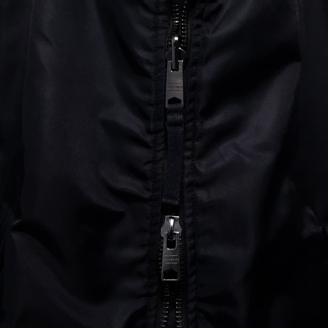 실측 XL) 올세인츠 MA-1 더블지퍼 쿠디 파카 점퍼 롱파카 블랙 상품이미지6