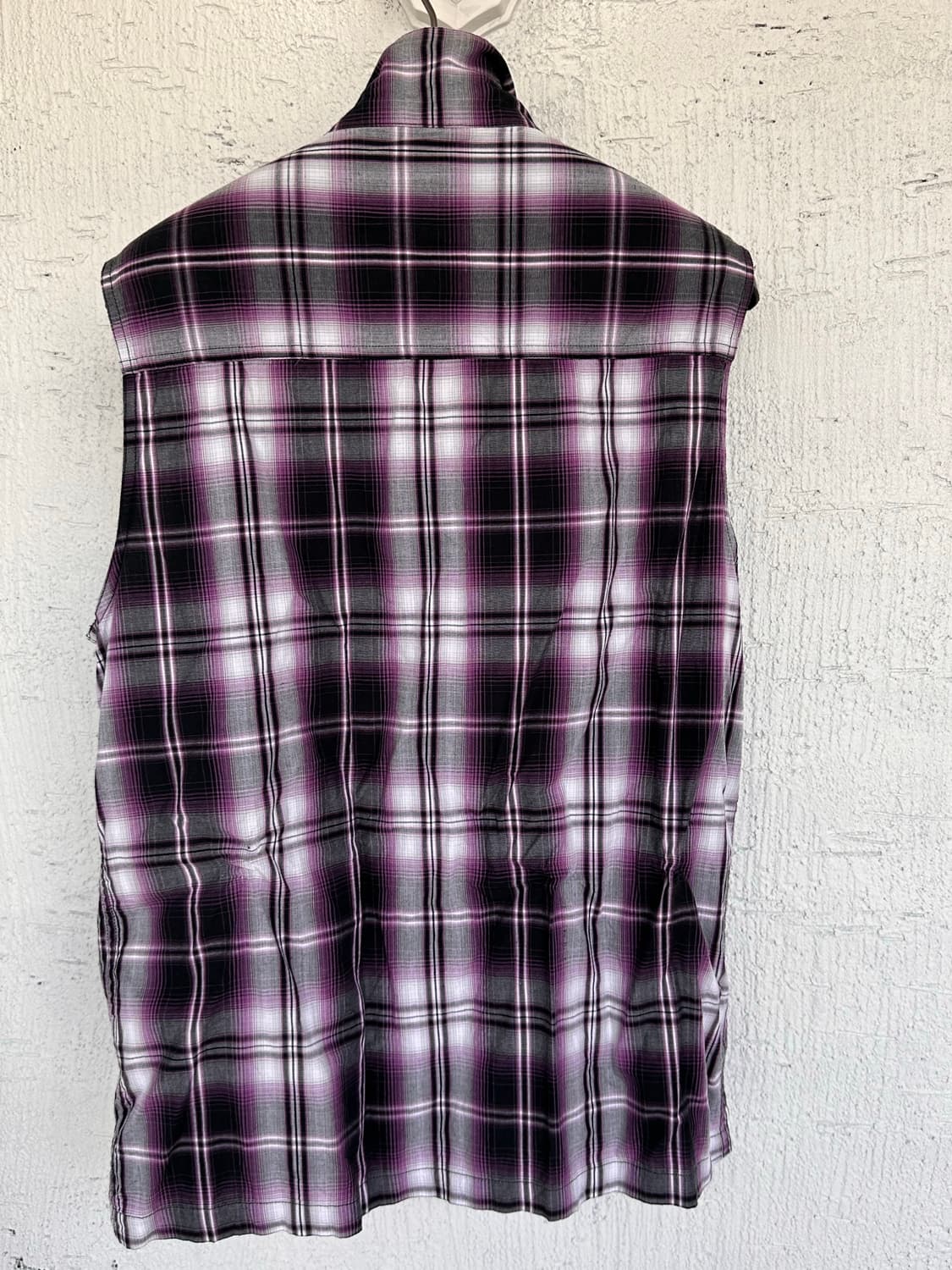 purple x black check pattern punk ve 상품이미지7