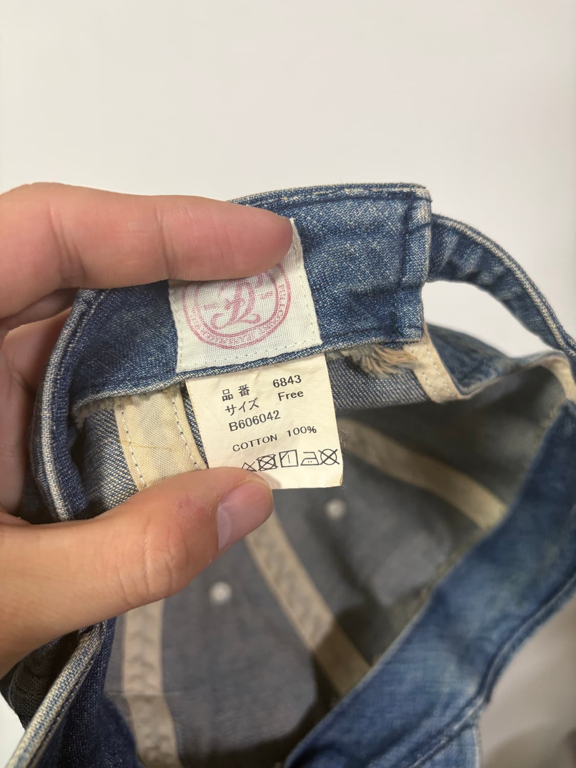 [os]풀카운트 6843hw 인디고워싱 데님 볼캡 상품이미지3