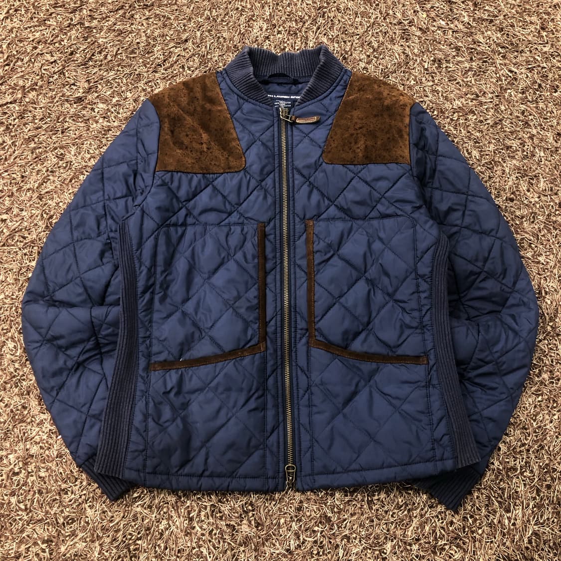 폴로 랄프로렌 투웨이 소가죽 스웨이드 패치 퀄팅 자켓 상품이미지3