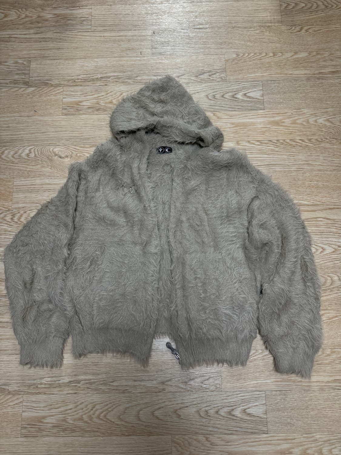 떠그클럽 퍼 후드 집업 상품이미지1