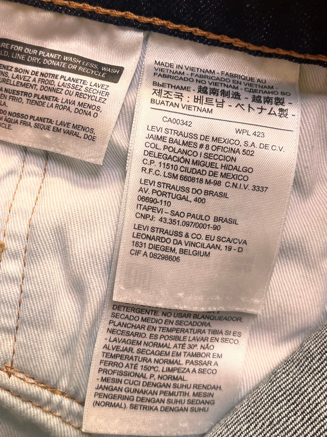 리바이스 502 빅E 데님팬츠 W34 L32 상품이미지5