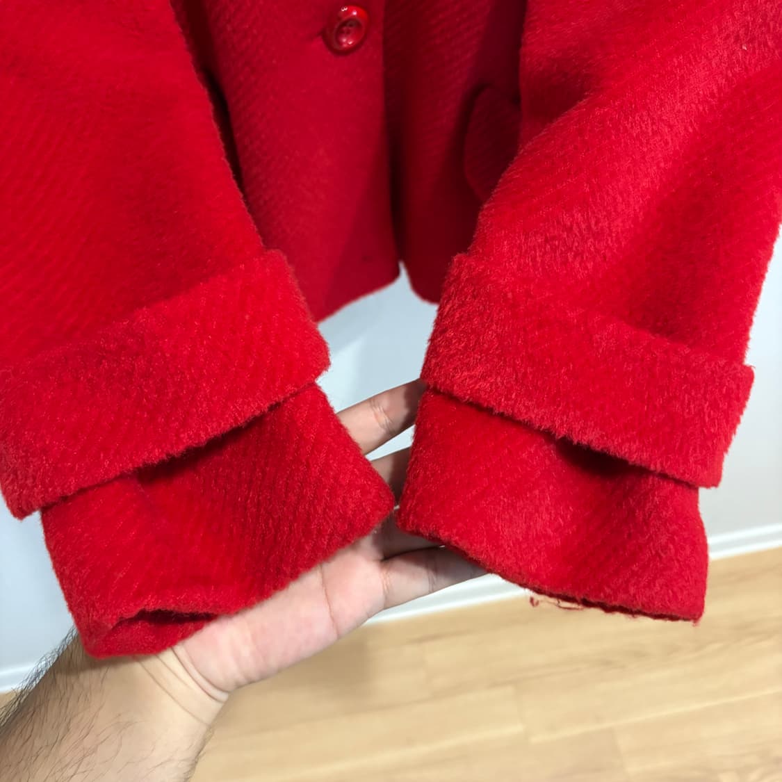 올리비아 로렌 빨간색 모직 자켓 95 상품이미지2