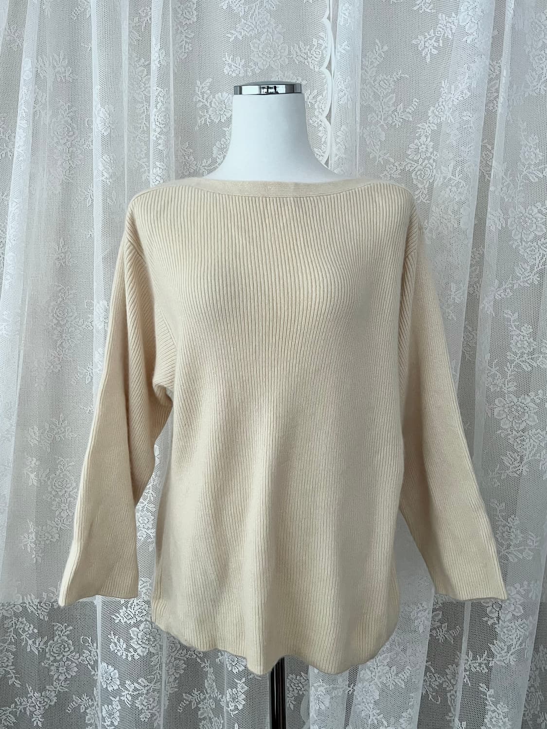 L) 유니클로 르메르 캐시미어 블렌드 니트 크림  상품이미지1