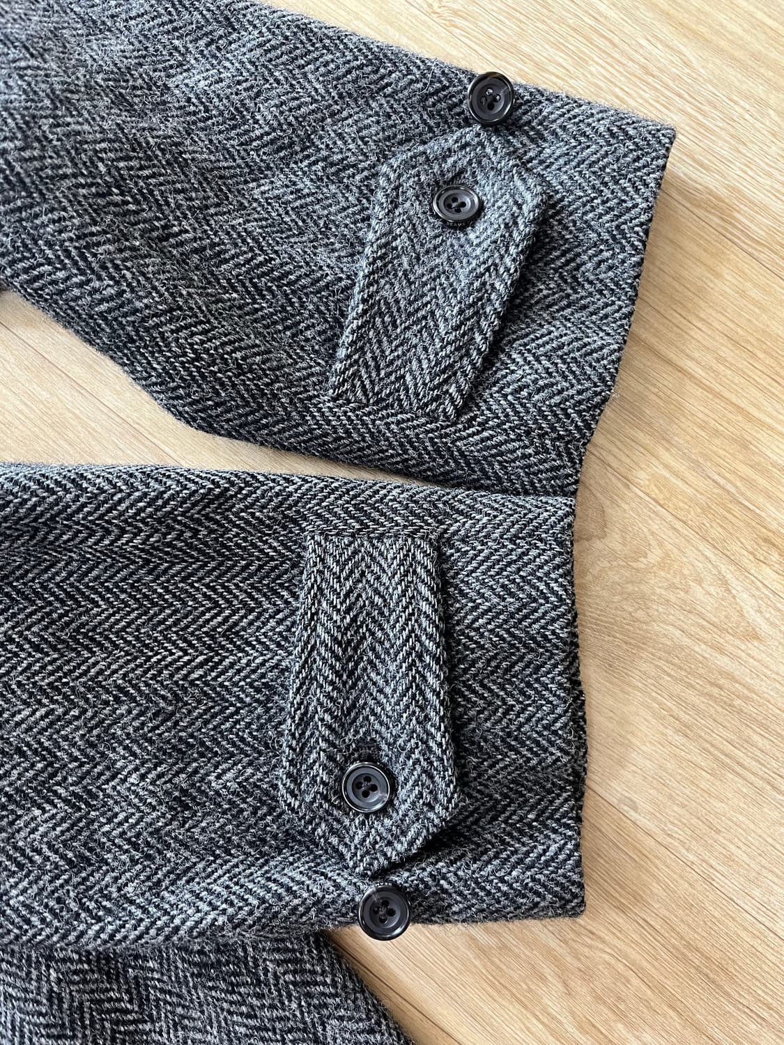 빔즈플러스 해리스트위드 헤링본 발마칸 코트 XL 상품이미지6