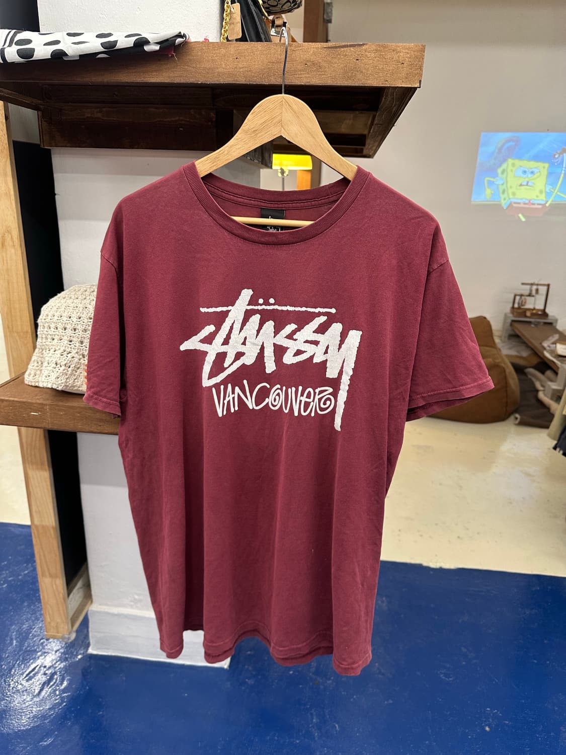 Stussy스투시 벤쿠버 버건디 반팔티 상품이미지2