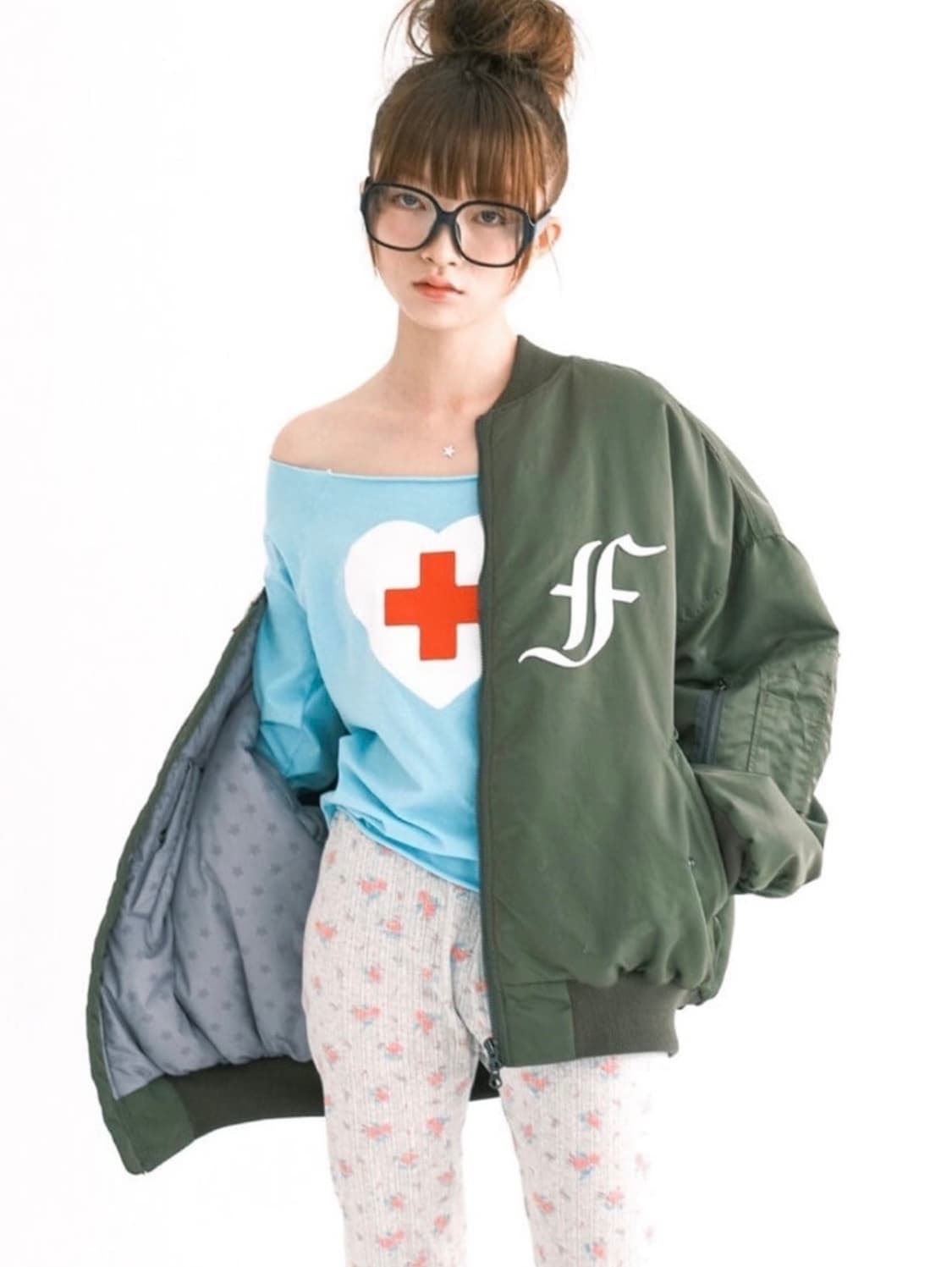 샵페어리 봄버자켓 카키 상품이미지1