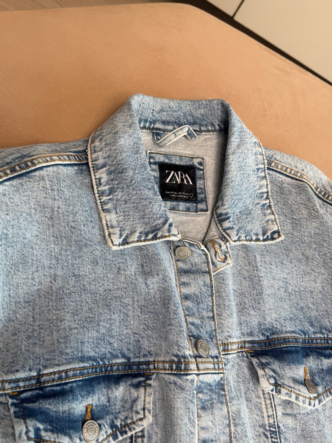 일론 머스크가 즐찾 해놓은 자라 라이트 블루 데님 자켓 상품이미지7