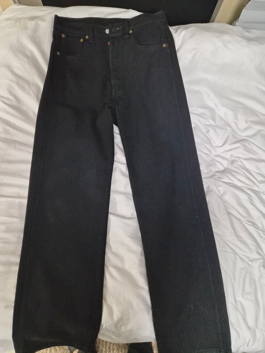 키바타 Sashiko Pants Old Black 2사이즈 상품이미지1