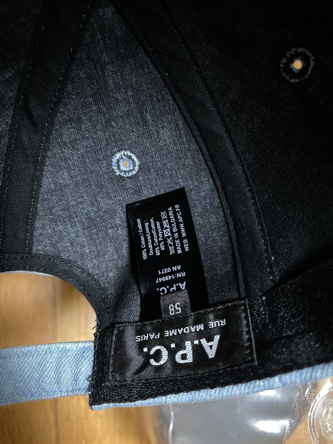 Apc 모자 라이트 블루 볼캡 상품이미지5