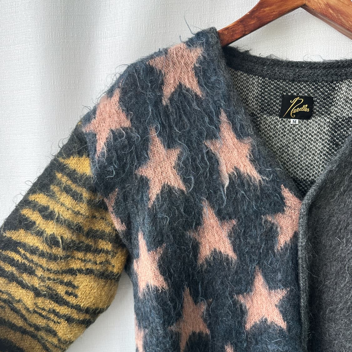 니들스 x 빔즈 20AW 별주 모헤어 가디건 그레이 멀티 M 상품이미지3
