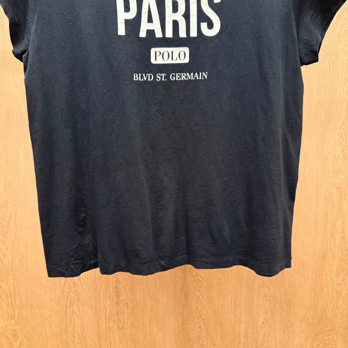 폴로 랄프로렌 반팔 티셔츠 PARIS 빅로고 프린팅 디테일 블랙 상품이미지5