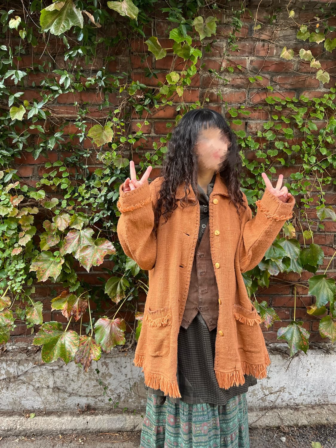 오렌지 브라운 히피 자켓 상품이미지4