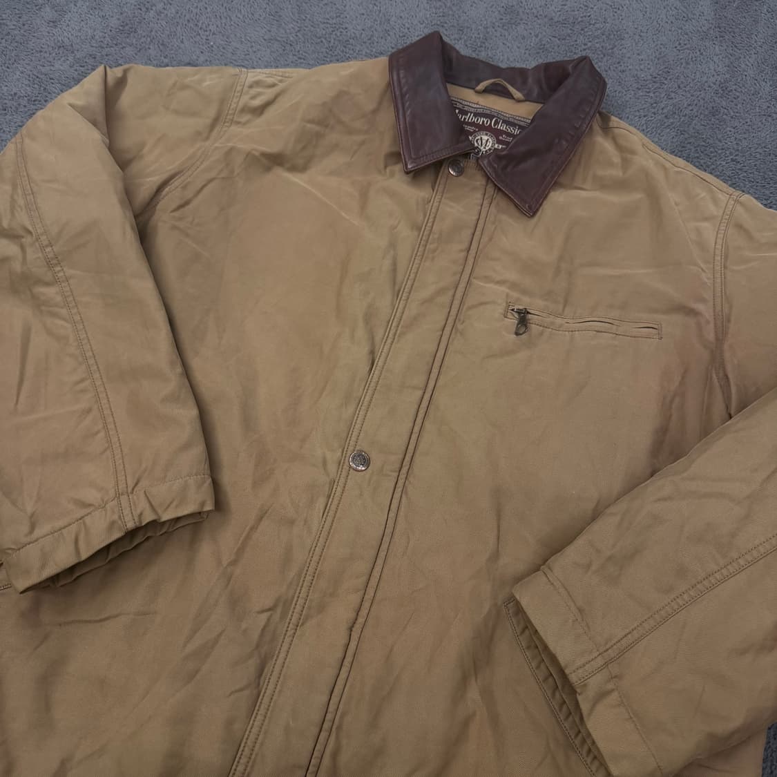 [ 정품/XL ] 말보로 클래식 빈티지 카라 레더 워크 자켓 상품이미지1