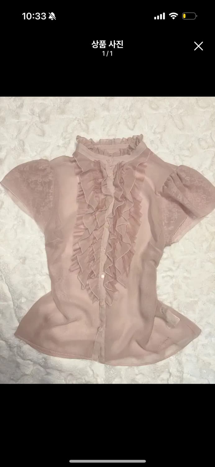 레이스 프릴 반팔 블라우스 리즈리사 스나계 플로럴  상품이미지1