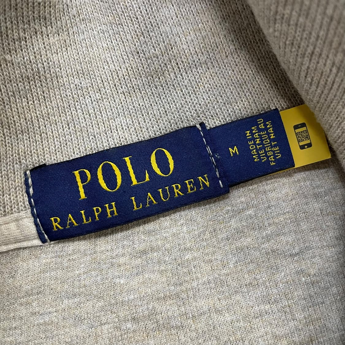 폴로 랄프로렌 포니 로고 반집업 니트 베이지 상품이미지3
