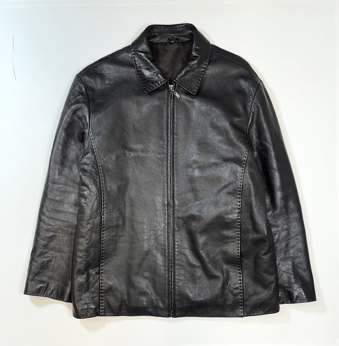 Lambskin stitch  racer jacket 상품이미지2