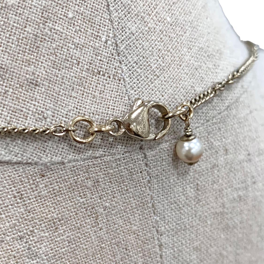 샤넬 크리스탈 진주 롱&숏 골드 목걸이 상품이미지8