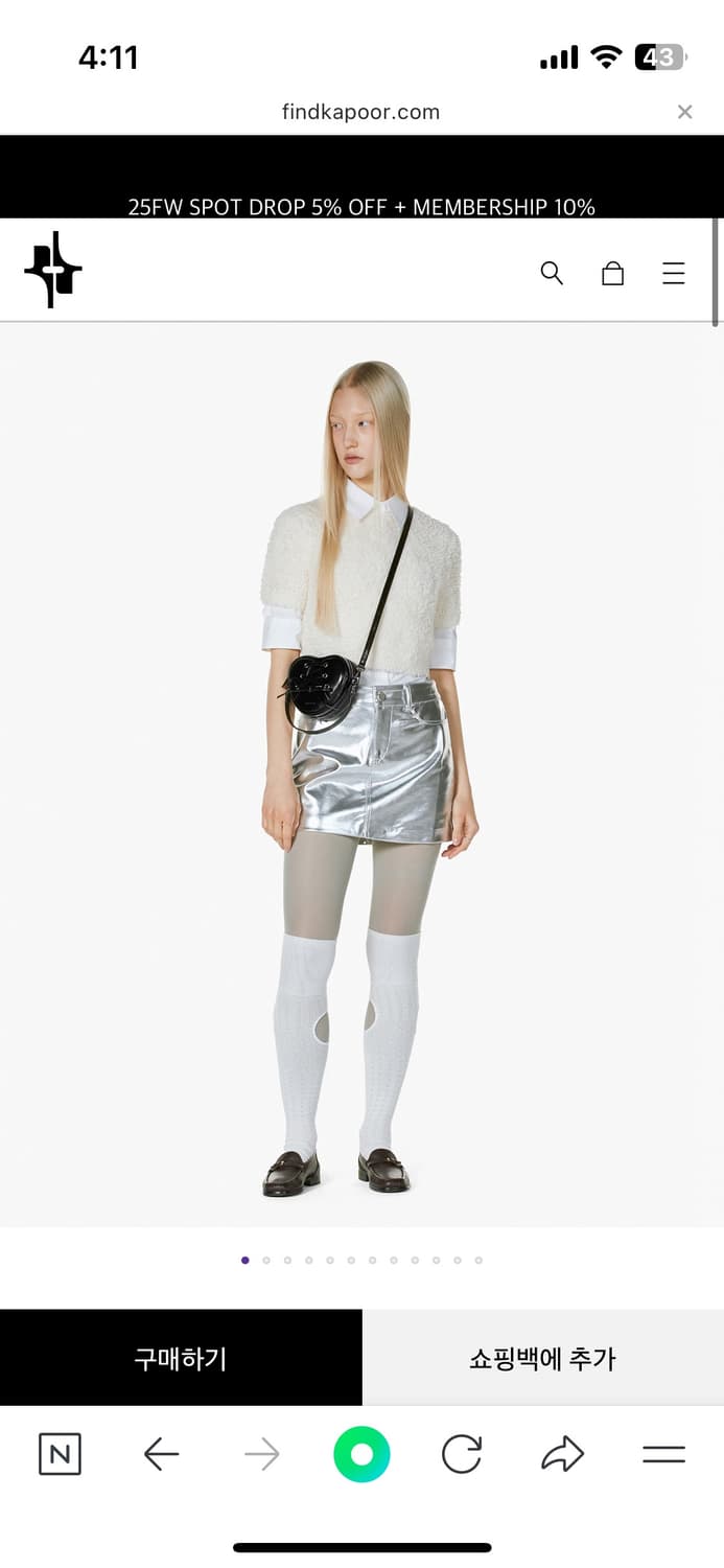 FIND KAPOOR 리본 타이 하트백 블랙 상품이미지3