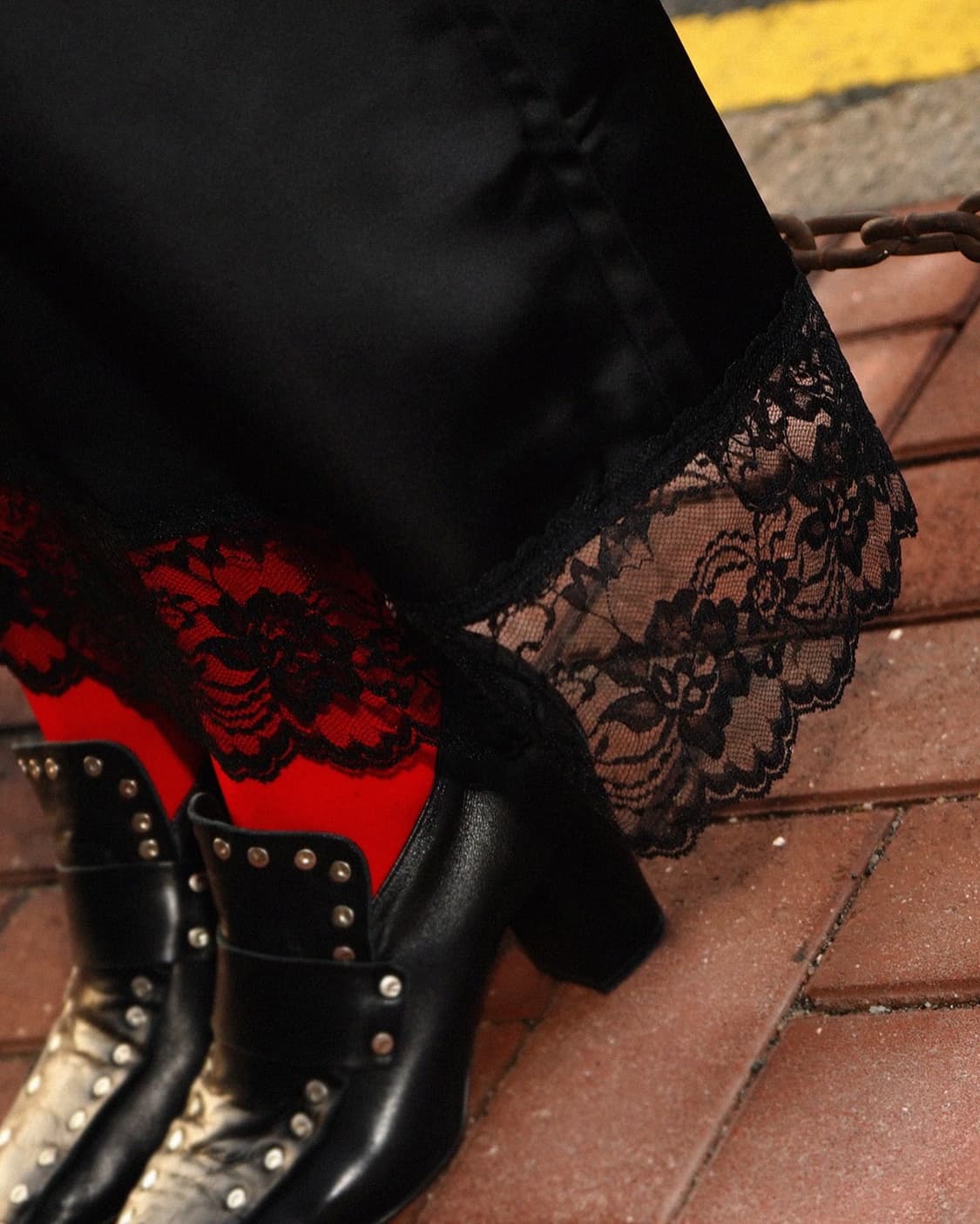 [S,M]바퀘라 립스틱 스립 레이스 드레스 상품이미지6