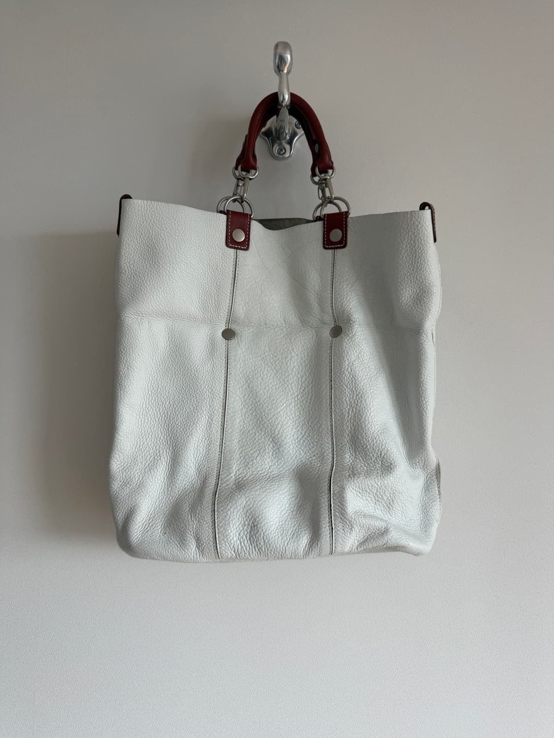 Pre owned 레더 토트백 상품이미지2