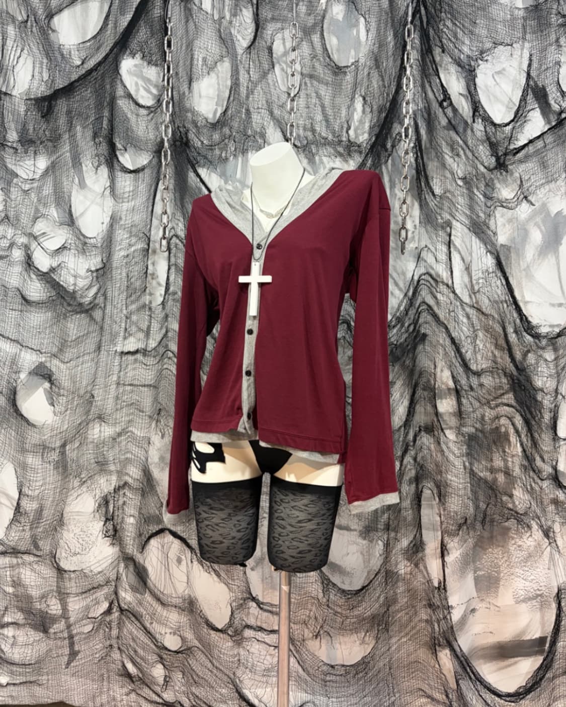 rockchic Layered Cardigan hoodie  상품이미지5